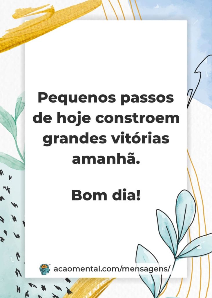 Imagem com Mensagem de Bom Dia Motivacional para WhatsApp