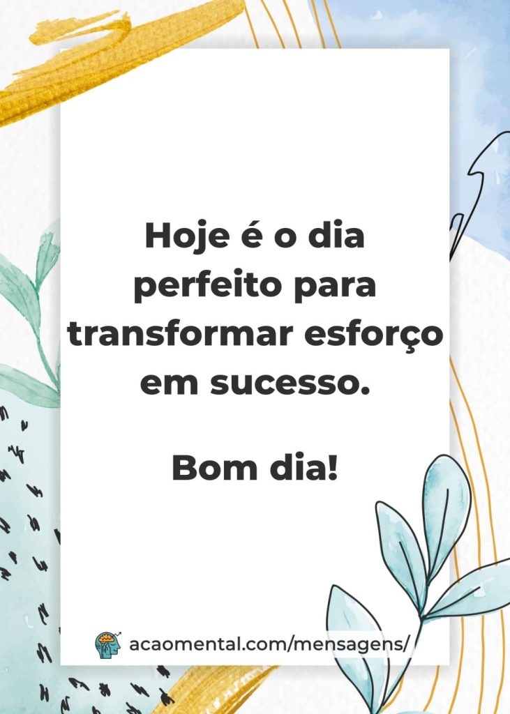 Imagem com Mensagem de Bom Dia Motivacional para WhatsApp